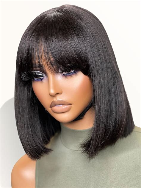 black wig with bangs long|luvme hair wigs with bangs.